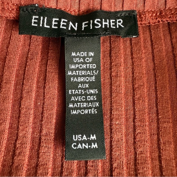 Eileen Fisher women’s Ribbed short sleeve Boat Neck Tunic‎ top Medium - Picture 2 of 10